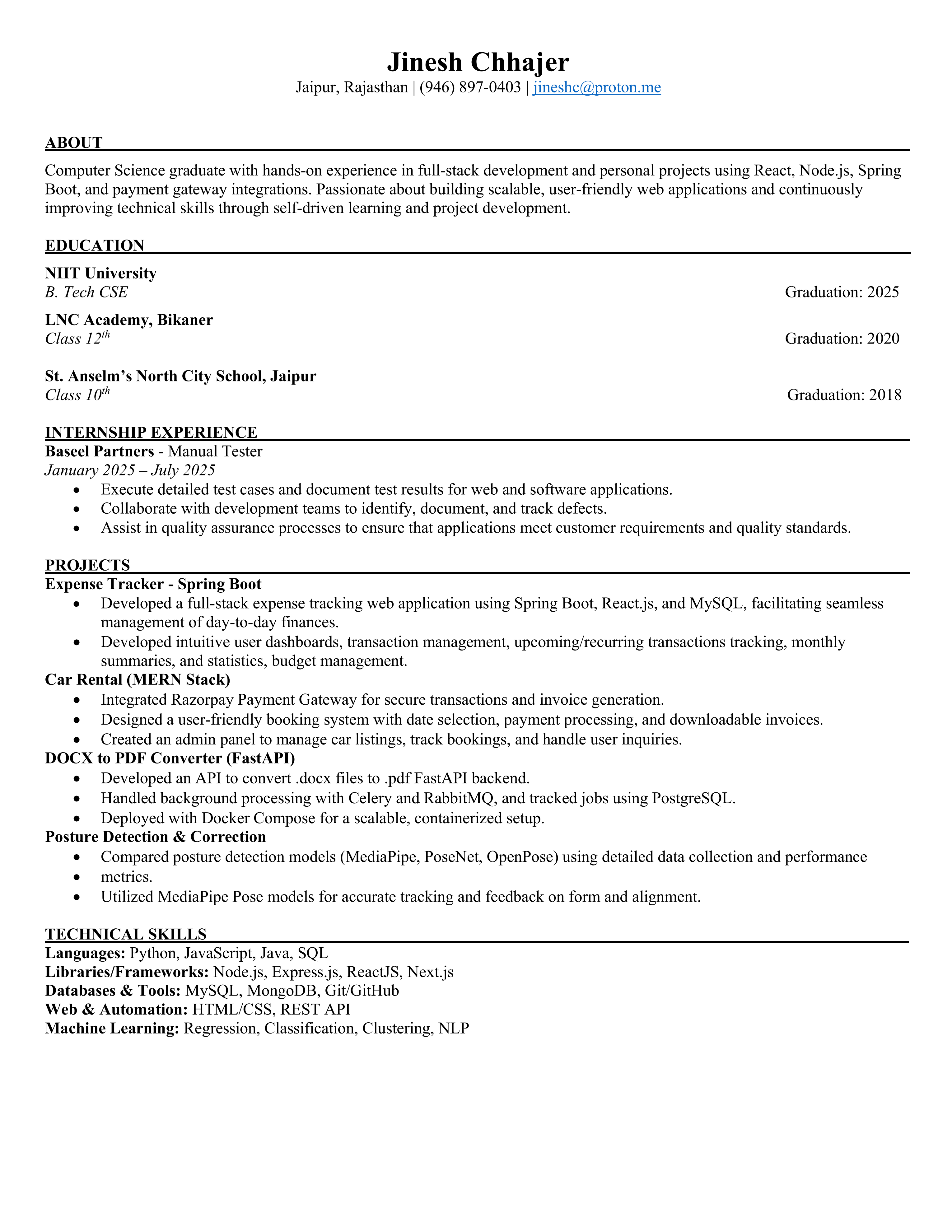 Resume Preview